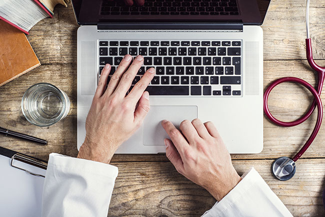 Medical writing team preparing clinical study reports for pharma